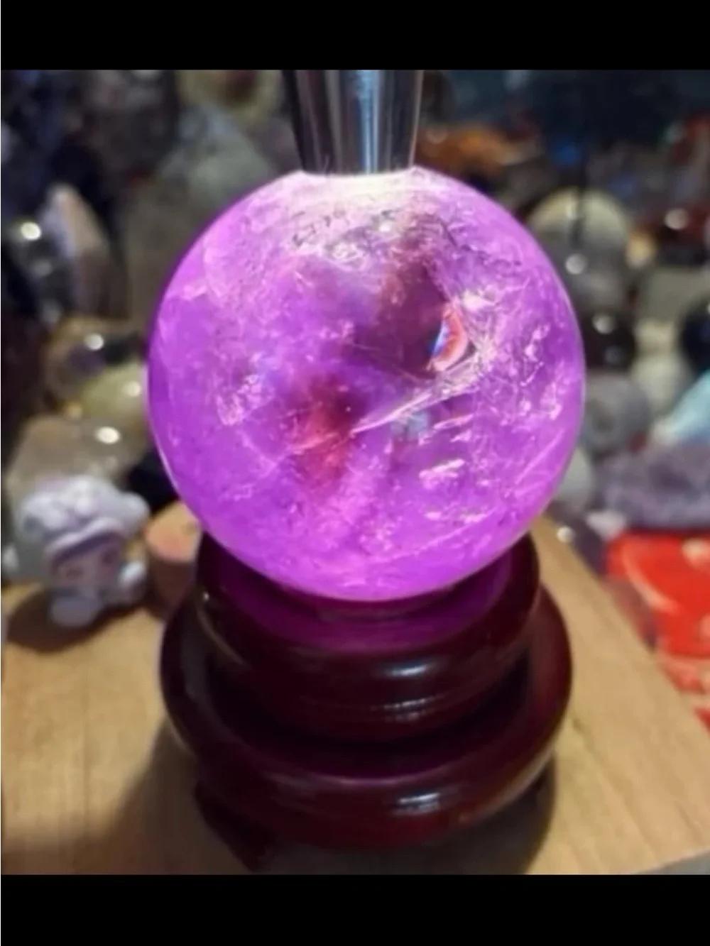 Amethyst Crystal Sphere - Purple Home Accent